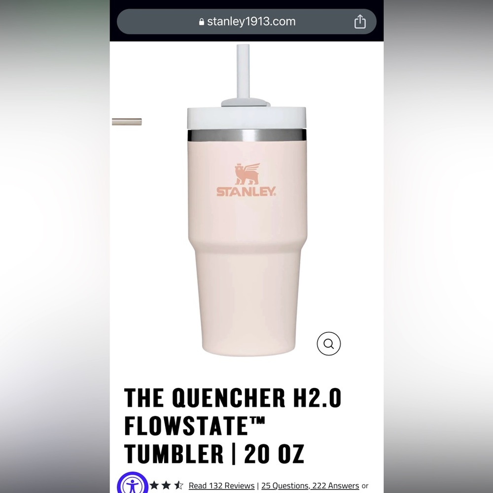 Rose Quartz 20 oz Stanley Tumbler